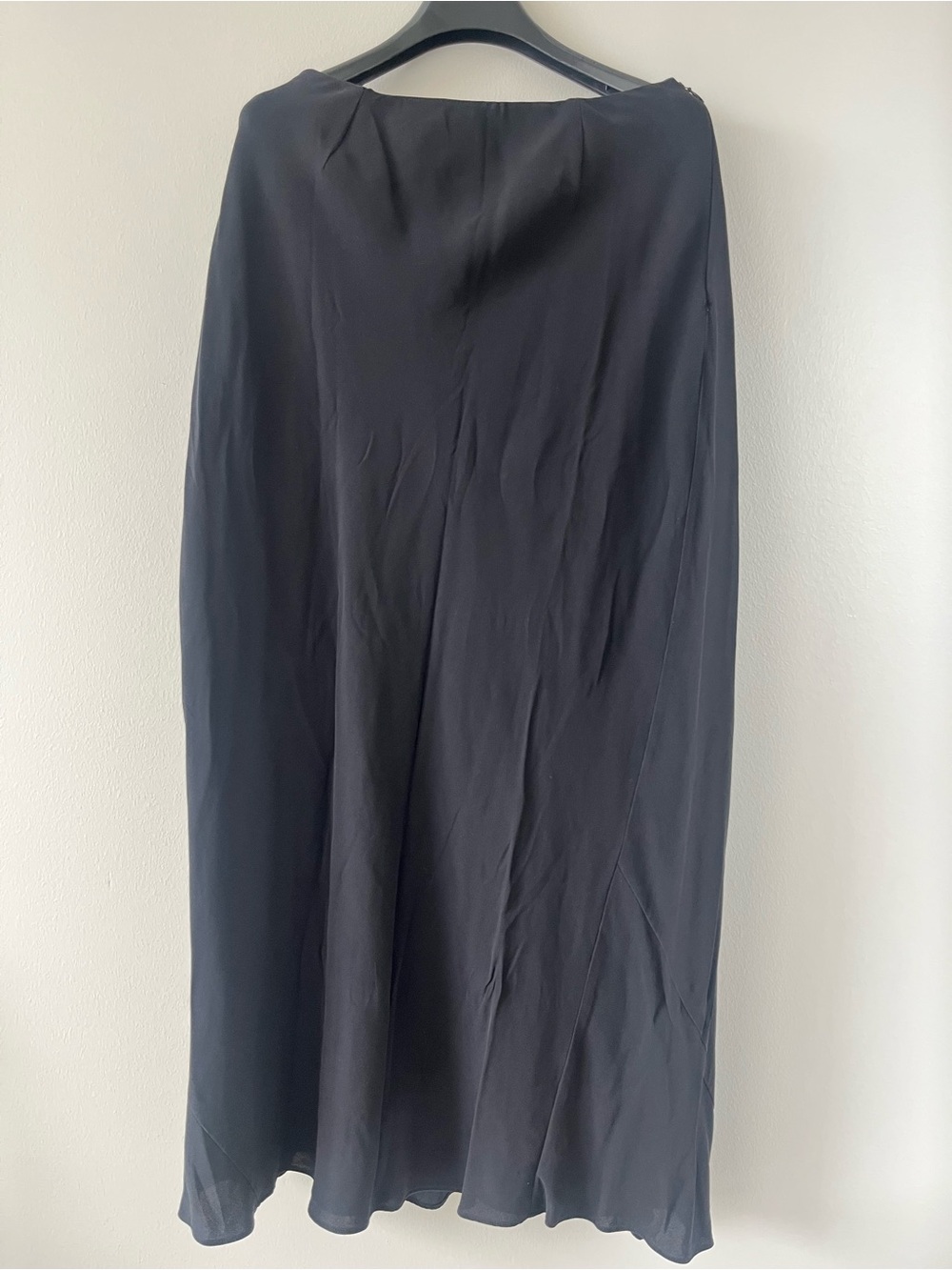 Brooks Brothers Black Maxi Skirt with Fluid Drape